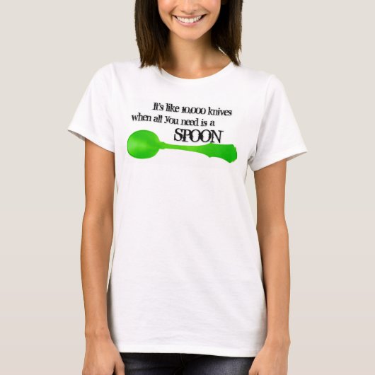 Is het niet Ironic Spoon Shirt green (Voorkant)