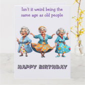 Is het niet raar... verjaardag gepersonaliseerd? kaart (Gele Bloem)