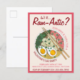 Is het niet ram-antisch romantische Valentijnsdag  Uitnodiging Briefkaart