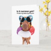 Is het nog de Zomer? (Vizsla) - Wenskaart Kaart (Gele Bloem)