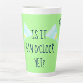 Is het nog geen gin o'clock - gepersonaliseerd latte mok (Voorkant)
