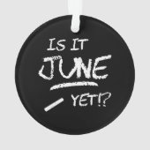 Is het nog juni - terug naar school - grappige ler ornament (achterkant)