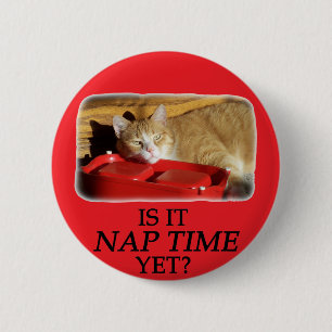 IS HET NOG NAP TIJD RONDE BUTTON 5,7 CM
