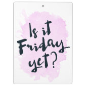 Is het nog vrijdag? Klembord (Achterkant)