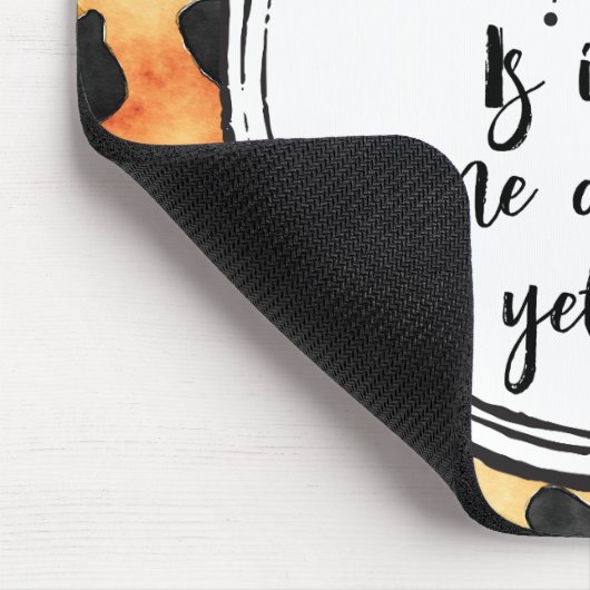 Is het nog Wine-o-klok? Leopard Print Funny Muismat (Hoek)