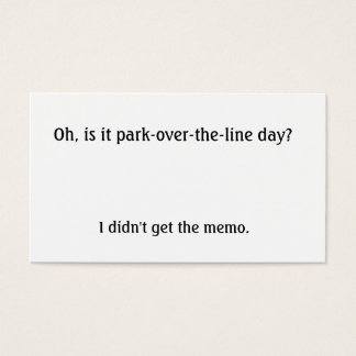 Is het park over de lijn dag? visitekaartjes