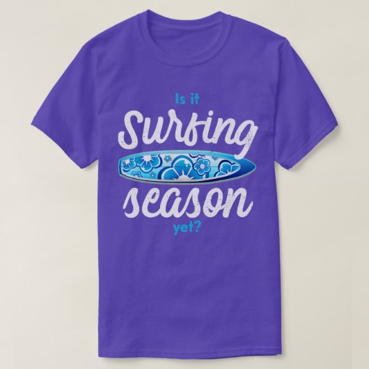 Is het surfseizoen nog1 t-shirt (Design voorkant)