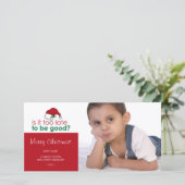 Is het te laat om goed te zijn - Santa Hat Feestdagenkaart (Staand voorkant)