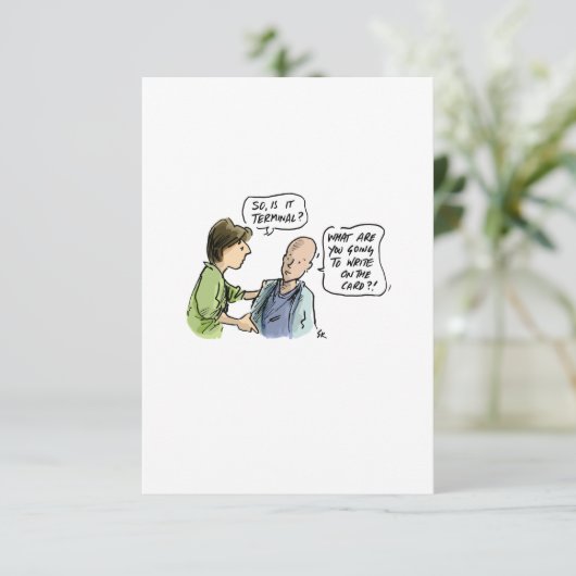 Is het terminal? Funny Cancer Kaart (Staand voorkant)