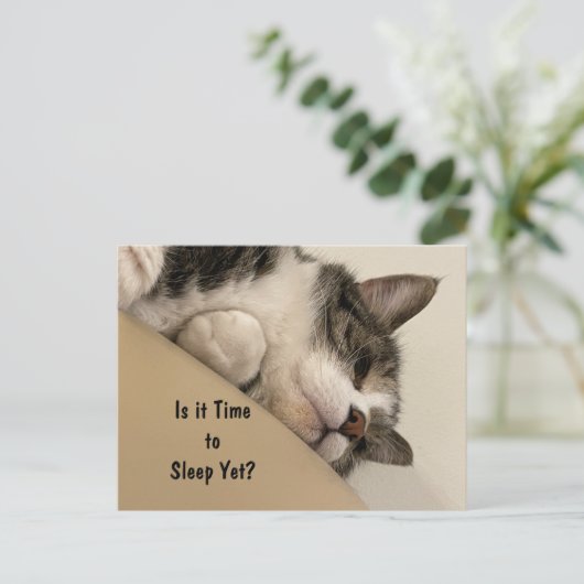 Is het tijd om te slapen Briefkaart? Briefkaart (Staand voorkant)
