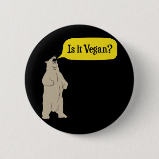 Is het Vegan? Hongaars Beer Ronde Button 5,7 Cm