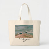 Is het veilig om al binnen te gaan? grote tote bag (Voorkant)