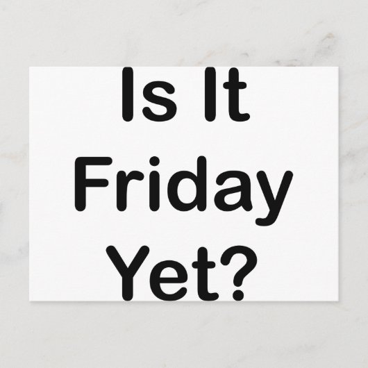 Is het vrijdag nog briefkaart (Voorkant)