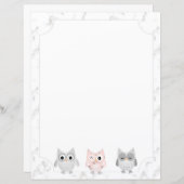 Is het witte Marmer Kijk Gecombineerd het Schrijve (Voorkant / Achterkant)