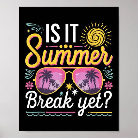 Is het zomervakantie nog leraar student laatste da poster (Voorkant)