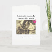 Is hier aan alle vrouwen die anderen machtigen bedankkaart (Voorkant)