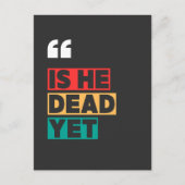 Is hij al dood? briefkaart (Voorkant)