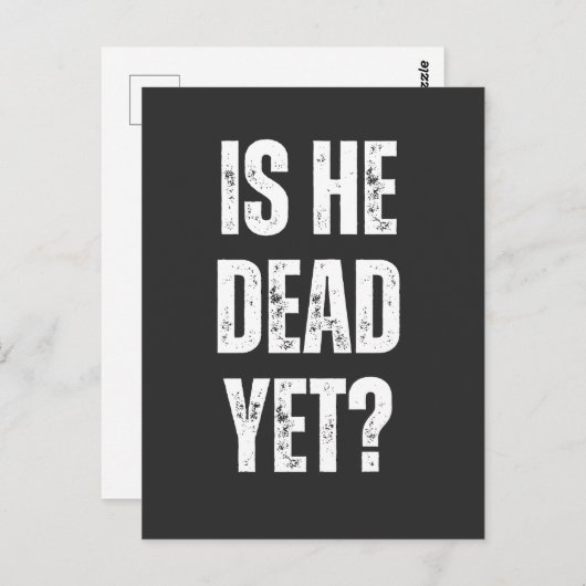 Is hij al dood? briefkaart (Voorkant / Achterkant)