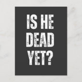 Is hij al dood? briefkaart (Voorkant)