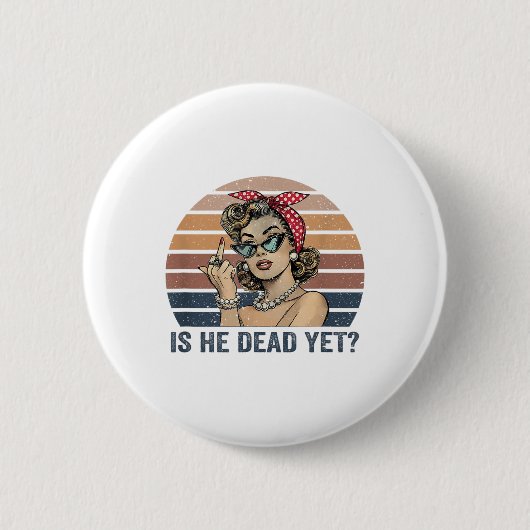 Is hij dood? 1 ronde button 5,7 cm (Voorkant)