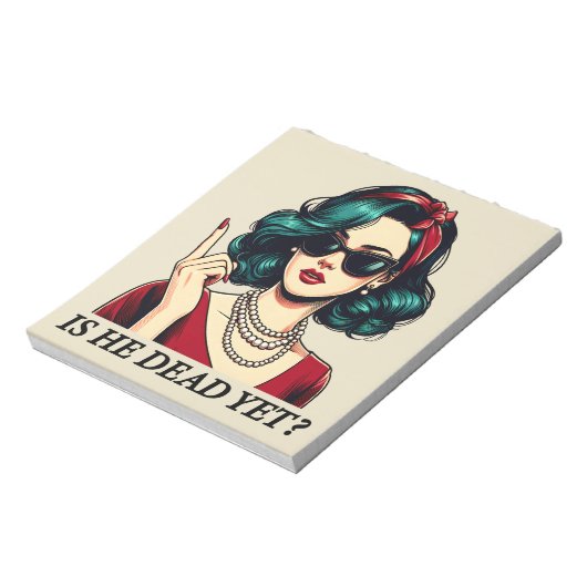 Is hij dood en toch grappig Gezegde Dark Humor  Notitieblok (Linkerzijde)