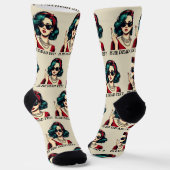 Is hij dood en toch grappig Gezegde Dark Humor Sokken (Gebogen)