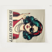 Is hij dood en toch grappig Gezegde Dark Humor  Wandkleed (Voorkant (horizontaal))