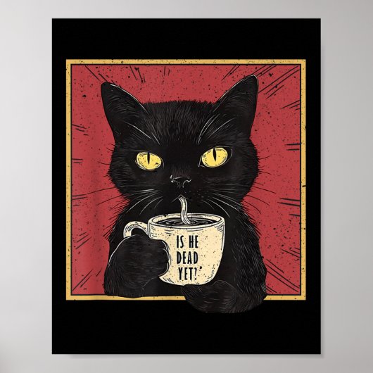 Is hij een  dode maar toch grappige kat? poster (Voorkant)