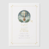 Is hij niet een prachtig Vellum eerste verjaardags Uitnodigingen (Voorkant)