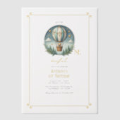 Is hij niet een prachtig Vellum eerste verjaardags Vellum Uitnodigingen (Voorkant)