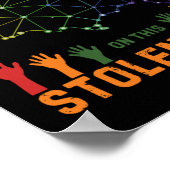 Is illegaal in deze gestolen land Sticker Poster (Hoek)