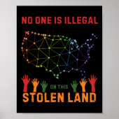 Is illegaal in deze gestolen land Sticker Poster (Voorkant)