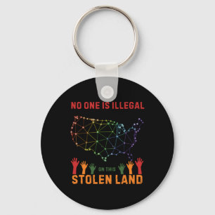 Is illegaal in deze gestolen land Sticker Sleutelhanger