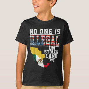 Is illegaal op gestolen land geschenken indianen t-shirt