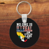 Is Illegal On Stolen Land Native Americans  Sleutelhanger (Voorkant)