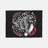 Is It Christmas Break Yet Xmas Lights Red Plaid Sa Fleece Deken (Voorkant (Horizontaal))