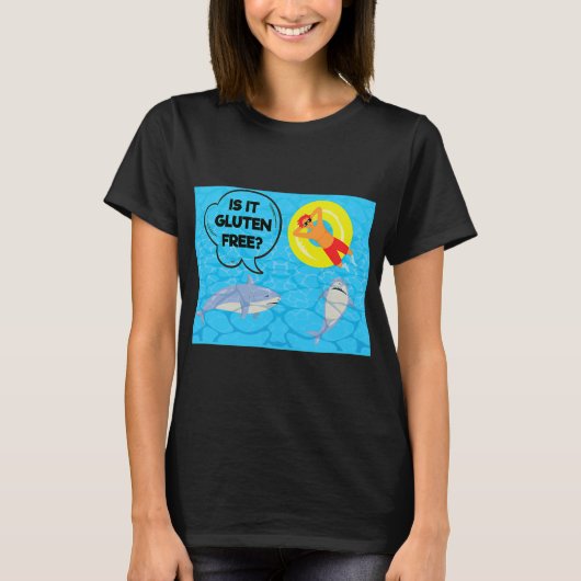 Is It Gluten Free Funny Shark Lover T-shirt (Voorkant)