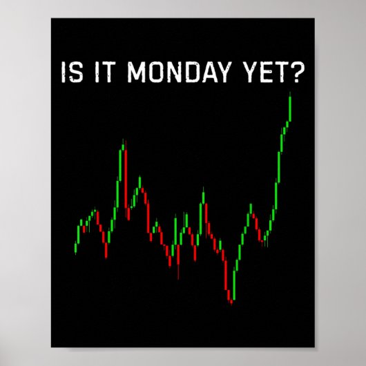 Is It Monday Ye Funny Stock Market Humor  Poster (Voorkant)