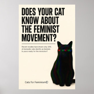Is je kat klaar voor de feministische beweging? poster