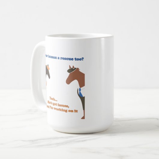 Is je mens een redding? mok van 15 oz (Voorkant links)