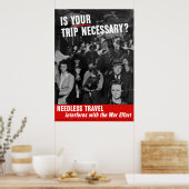 Is je reis nodig? WW2-Poster Poster (Keuken)