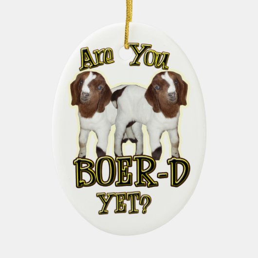 IS JIJ NOG BOER? GOAT CHRISTMAS ORNAMENT (Voorkant)