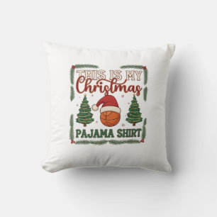 Is Kerst Pijama Basketbal Kerstman Hoed Bomen Kussen