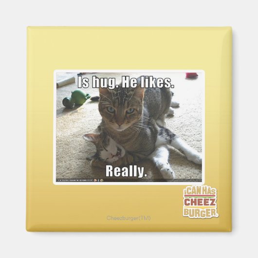 Is knuffel. Hij houdt van. Magneet (Voorkant)