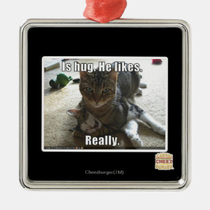 Is knuffel. Hij houdt van. Metalen Ornament