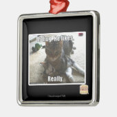 Is knuffel. Hij houdt van. Metalen Ornament (Links)