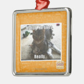 Is knuffel. Hij houdt van. Metalen Ornament (Links)