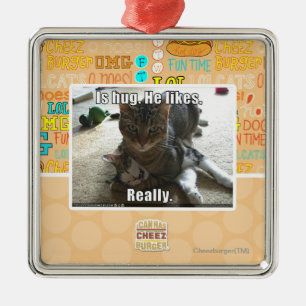 Is knuffel. Hij houdt van. Metalen Ornament