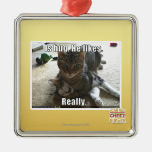 Is knuffel. Hij houdt van. Metalen Ornament