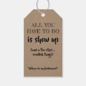 Is Kom Op - Grappig Aanzoek Voor Bruidsmeisje Cadeaulabel (Voorkant)